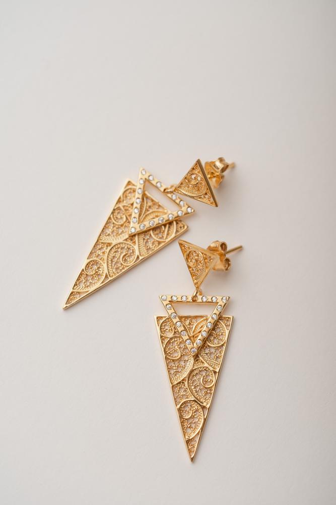 Boucles d'oreilles Triângulo da Coragem