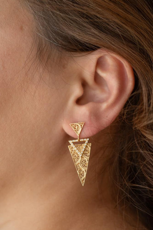Boucles d'oreilles Triângulo da Coragem